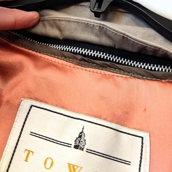 Towne by London Fog Double Breast Mens Trench Coat - Picture 10 of 16